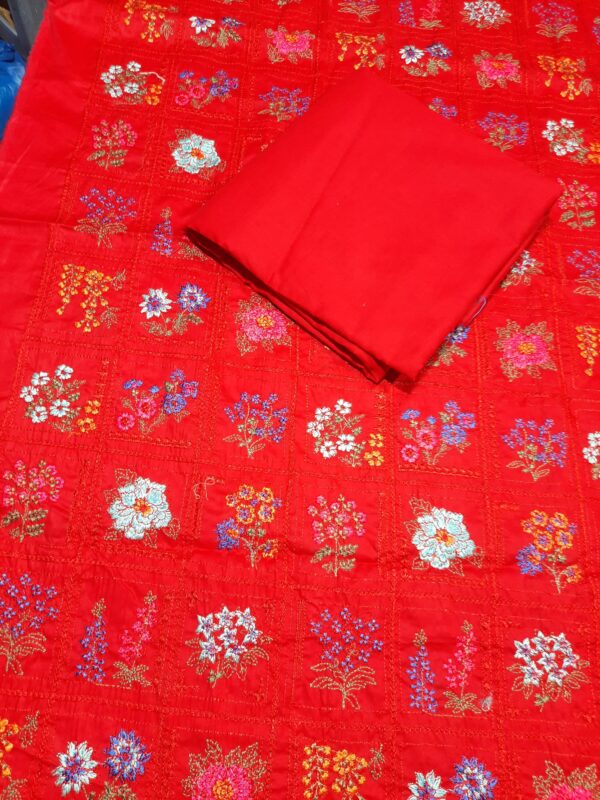 Breeze Style 2pc Lawn Embroided  Red