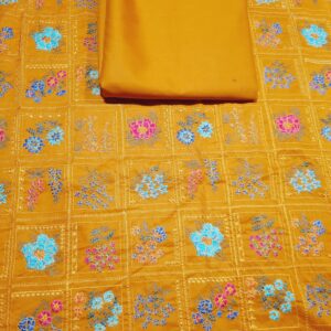 Breeze Style 2pc Lawn Embroided Mastard