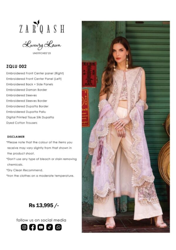 Zarqash Luxury Lawn - Image 2