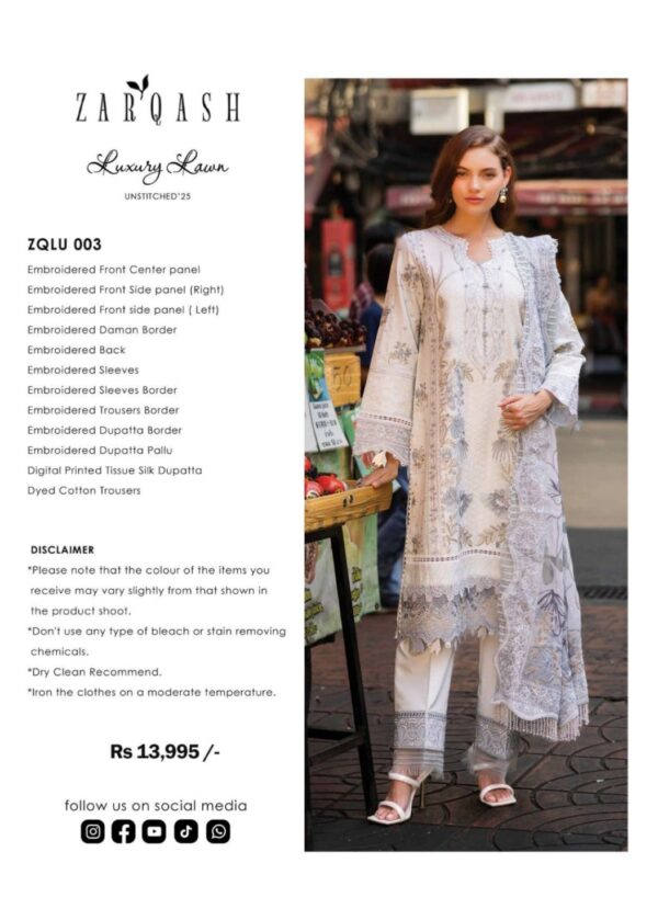 Zarqash Luxury Lawn - Image 2